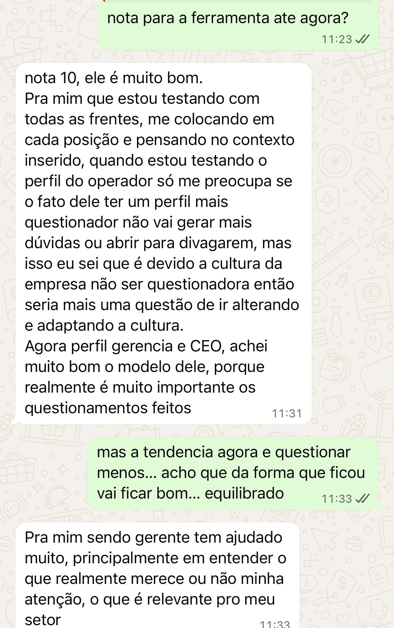 Depoimento de gestor testando o CIV